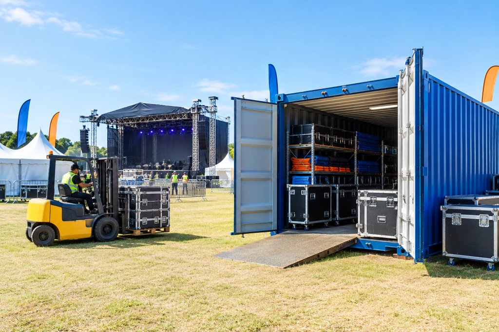 Shipping Containers Support Event Logistics